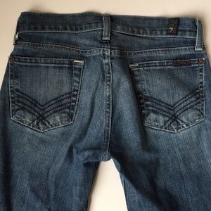 7 FOR ALL MANKIND JEAN WIDE LEG BOOT DENIM SIZE 24